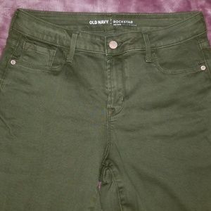 Old Navy green skinny stretch jeans size 10
